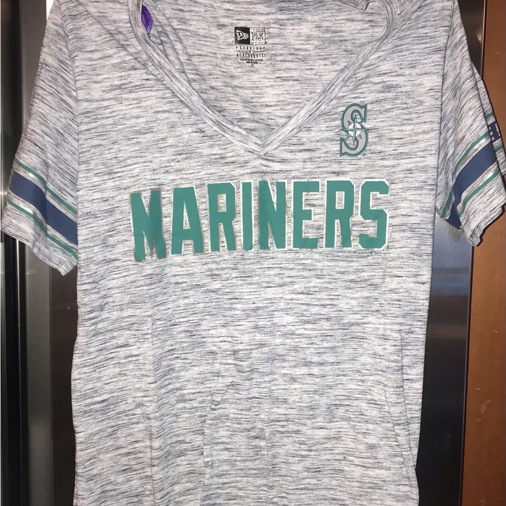 New Era Heather Gray and Teal Mariners Women's Jersey⚾️⚾️
